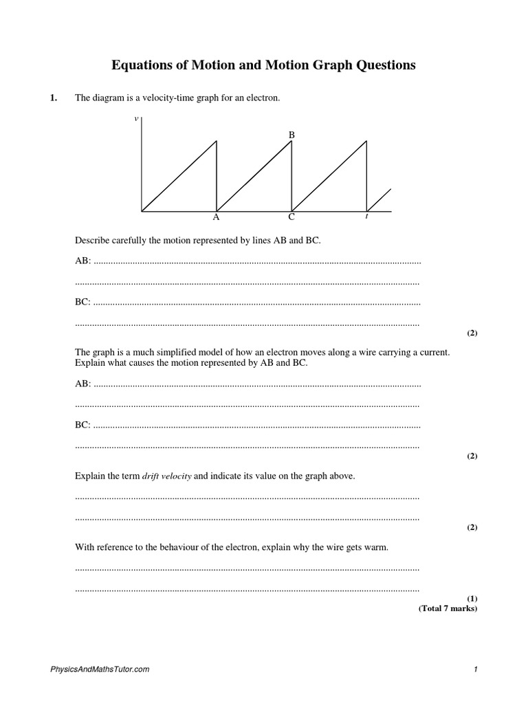 Physics Motion Graphs Analysis | PDF | Speed | Acceleration