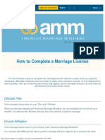 How to Complete a Marriage License