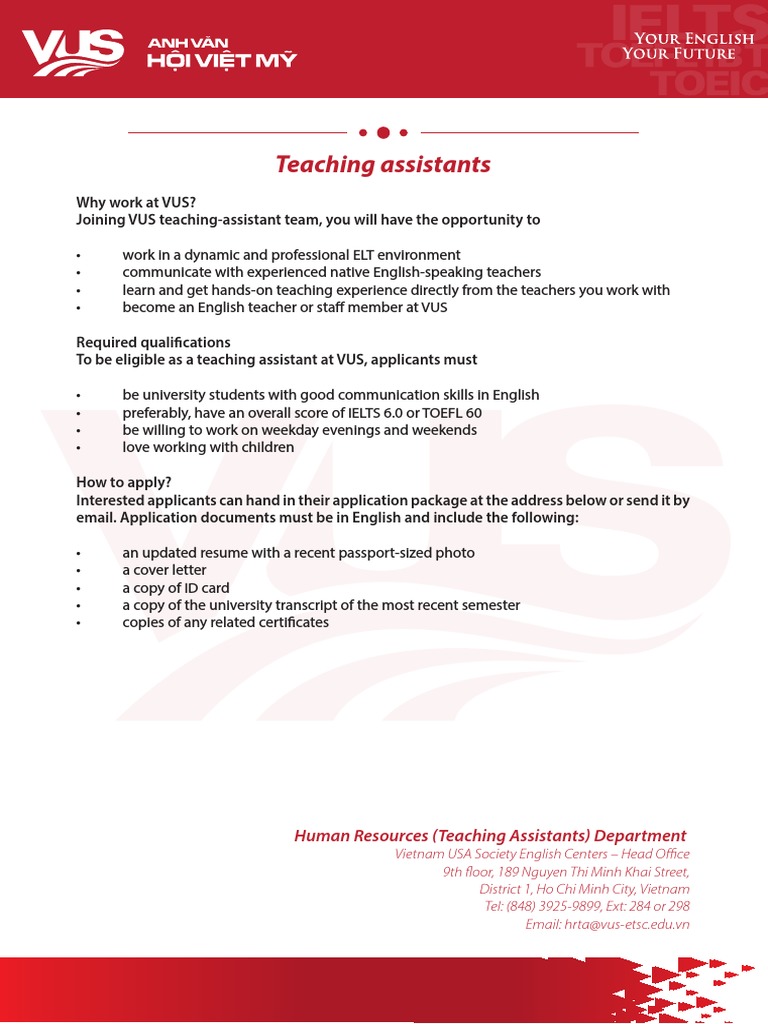 30 Cover Letter For Teaching Assistant