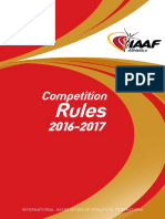 IAAF Competition Rules 2016-2017, in Force From 1 November 2015