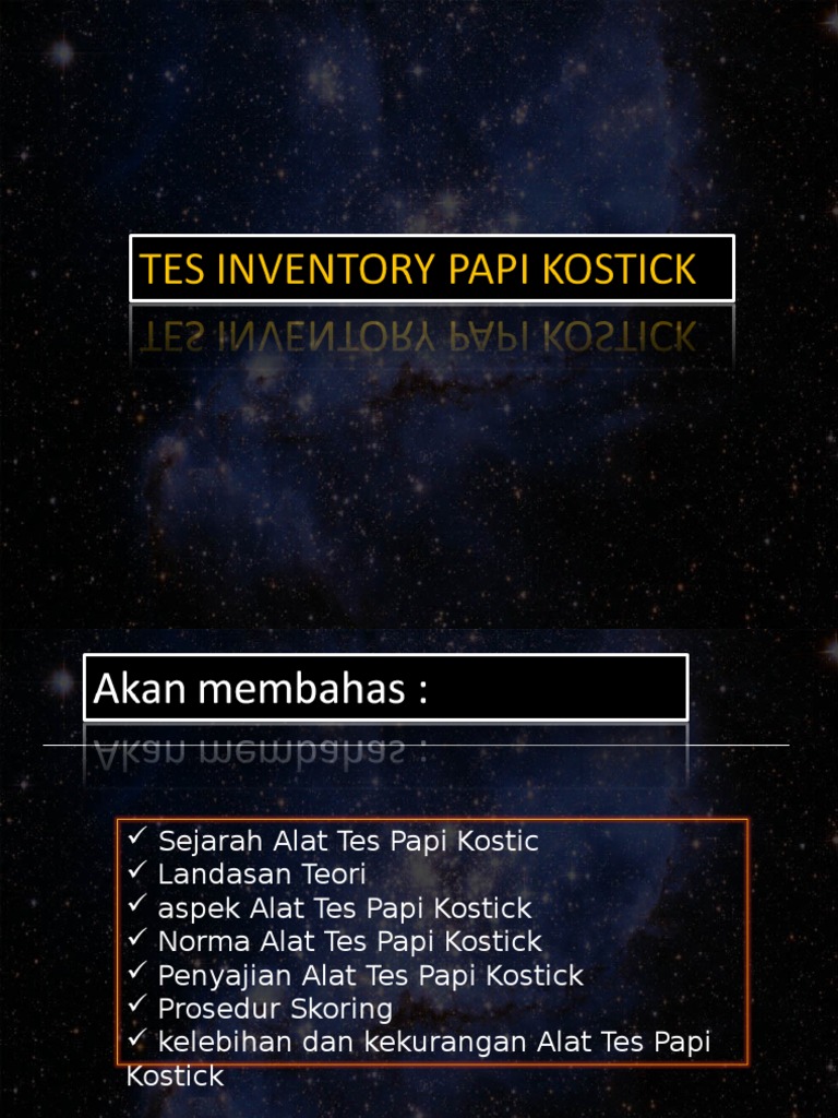 Landasan Teori Tes Papi Kostick | PDF | Karier & Perkembangan