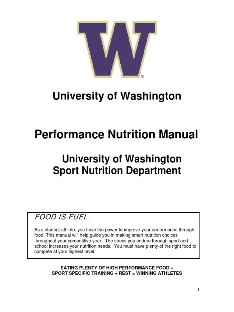 UW Athlete Performance Nutrition Guide | PDF