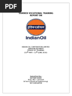 IOCL Barauni Vocational Training Report
