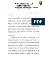 Ensayo Los Centros Escolares, Organizacion Compleja en Permanente Conflicto