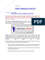 Pendaftaran Online Bidikmisi 2016