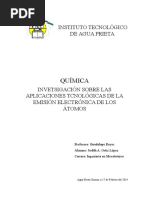 Aplicaciones Tecnológicas de La Emisión Electrónica de Los Átomos
