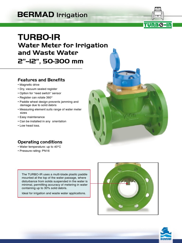 CAUDALIMETRO Bermad | PDF | Mechanical Engineering | Manufactured Goods