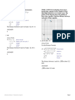 Distance Between PointsUse the Distance Formula to find the distance:√(7 - 4)2 + (1 - 6)2 = √25 + 36 = √61 ≈ 5.8 blocks