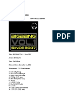 BIGBANG's Albums: 다음날 (승리 solo) 흔들어 눈물뿐인 바보 태양 solo) 웃어본다 (대성 solo)