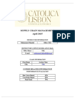 Syllabus Sa Course MSC Supply Chain Management