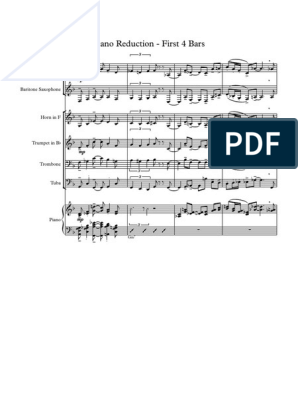 Boplicity Piano Reduction First 4 Bars Score And Parts Music