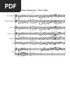 Boplicity Piano Reduction First 4 Bars Score And Parts Music