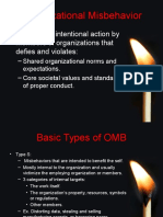 Organizational Misbehavior Types and Antecedents