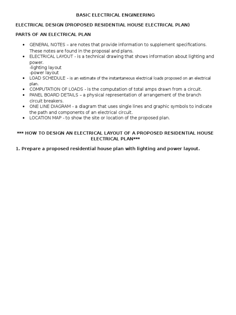 Electrical Plan Design | PDF | Electromagnetism | Components