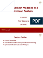 Spreadsheet Modeling and Decision Analysis Course Overview