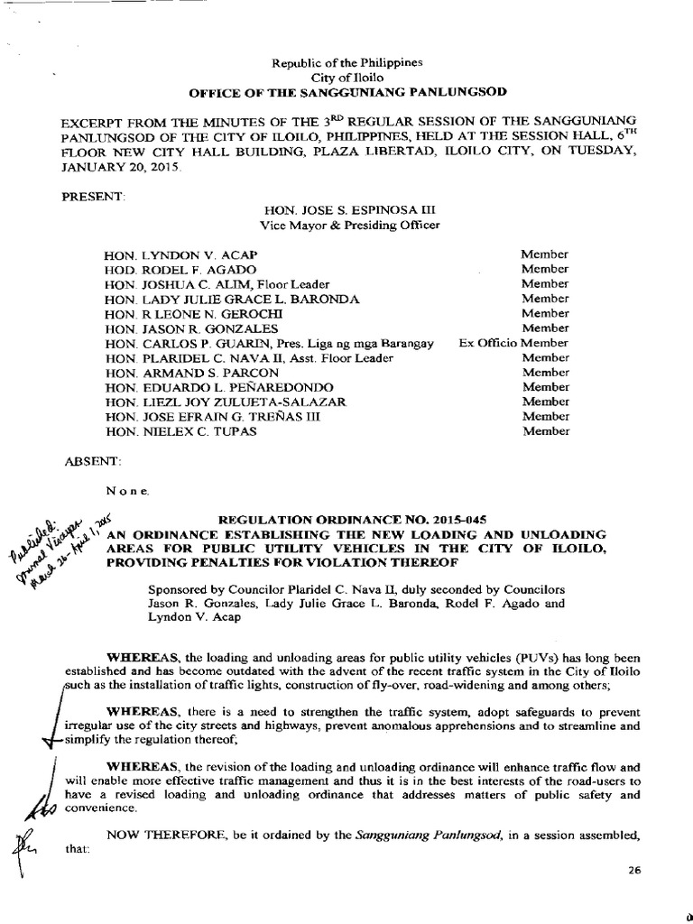 Revised Loading/Unloading Ordinance | PDF | Sidewalk | Traffic