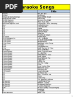44151714 Karaoke Songs by Artist