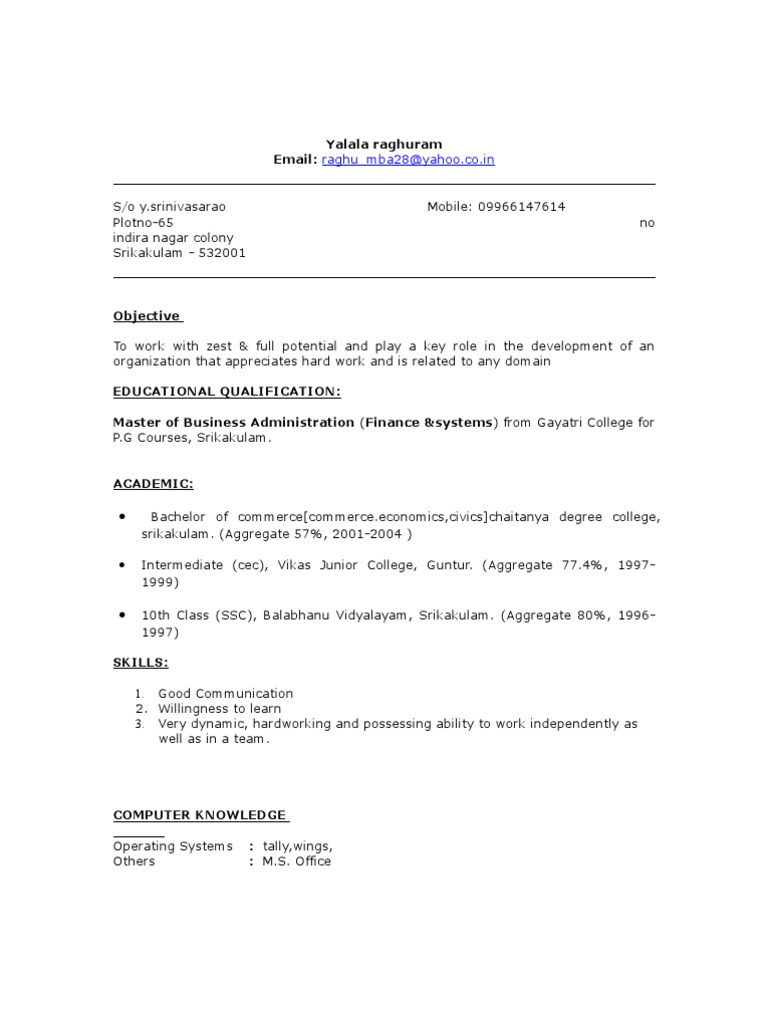 Raghu Resume | PDF