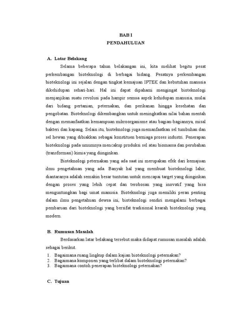 Makalah Bioteknologi Peternakan