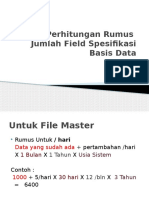 Perhitungan Rumus Field Record