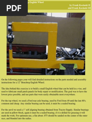 Benchtop English Wheel Axle Internet Forum