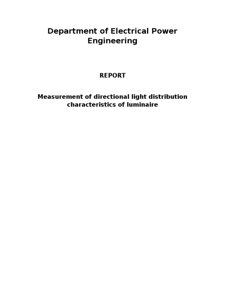 Department of Electrical Power Engineering | PDF