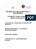 Actividad "CUADRO COMPARATIVO PRINCIPALES ENFOQUES DE LA EDUCACIÓN FÍSICA"