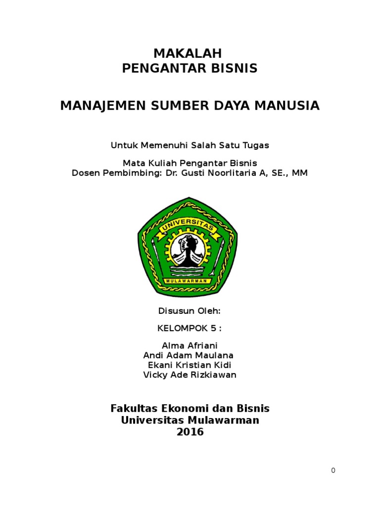 Manajemen Sumber Daya Manusia