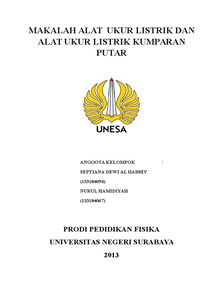 Makalah Alat Ukur Listrik Dan Alat Ukur Listrik Kumparan