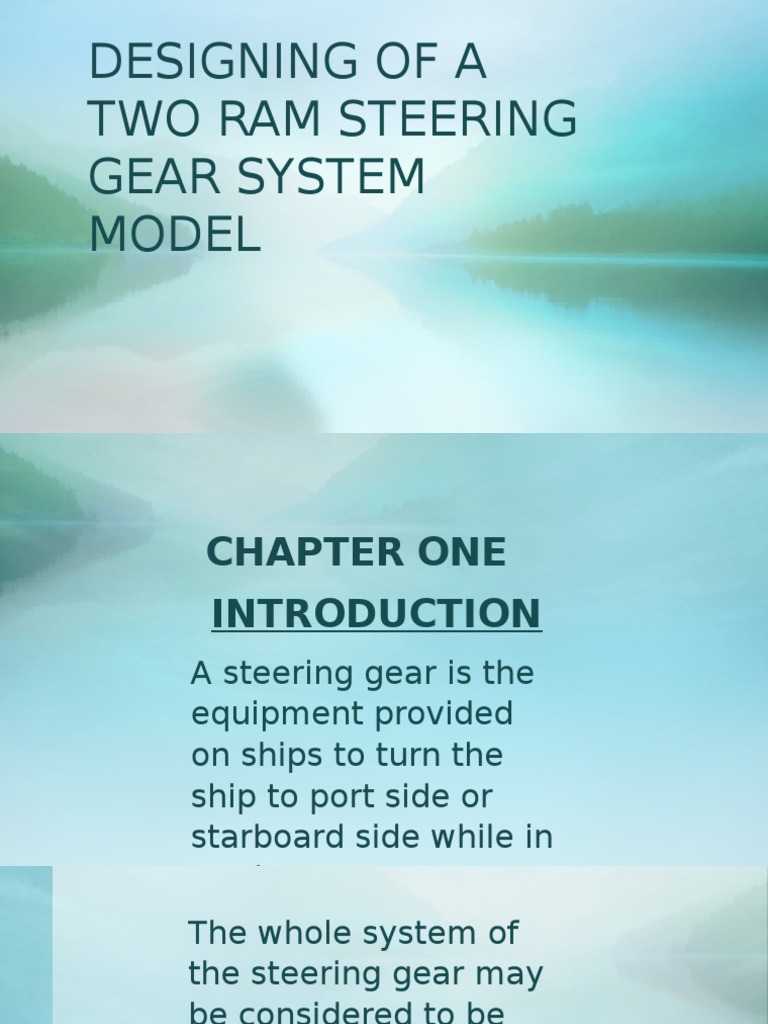 Desing of A Two Ram Steering Gear System PDF