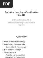 Matthias Schonlau, Ph.D. Statistical Learning - Classification Stat441