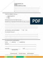 Product Application & Approval Form