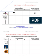 Ejercicios Dislexia Segementacion de Sílabas en Imágenes Halloween PDF