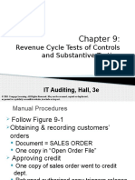 Revenue Cycle Tests of Controls and Substantive Testing: IT Auditing, Hall, 3e