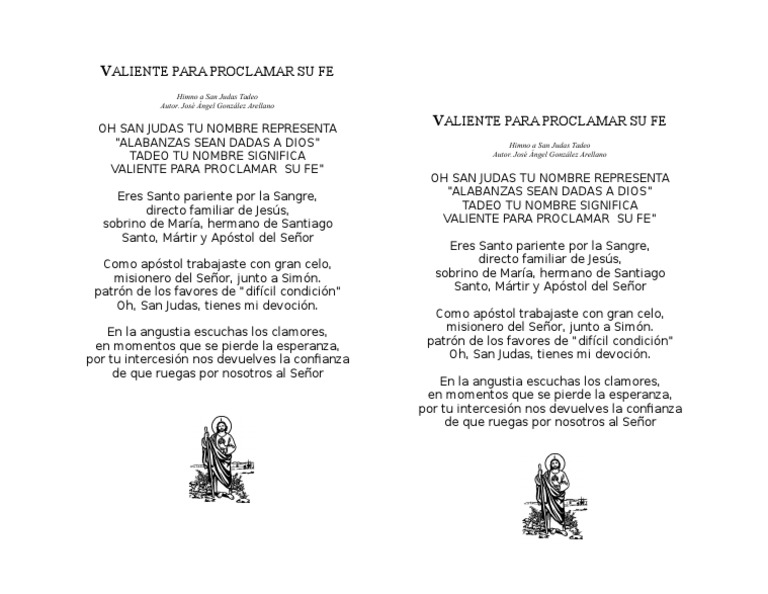 Himno a San Judas Tadeo