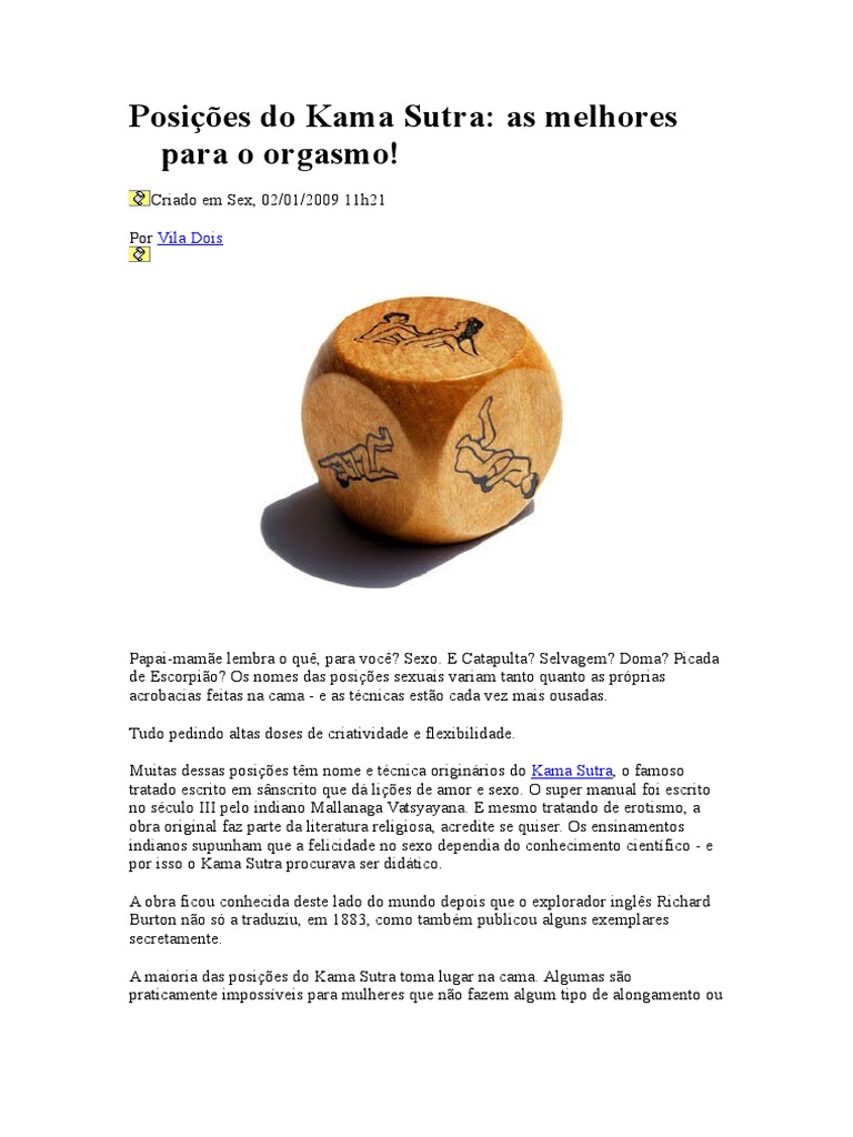 Posições Do Kama Sutra | PDF | Relação sexual | Orgasmo