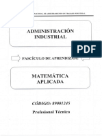 Manual 89001245 Matemática Aplicada Administradores Industriales