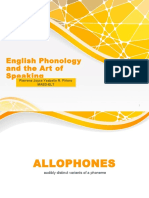 English Phonology and The Art of Speaking: Pierrene Joyce Ysabelle R. Piñero Maed-Elt