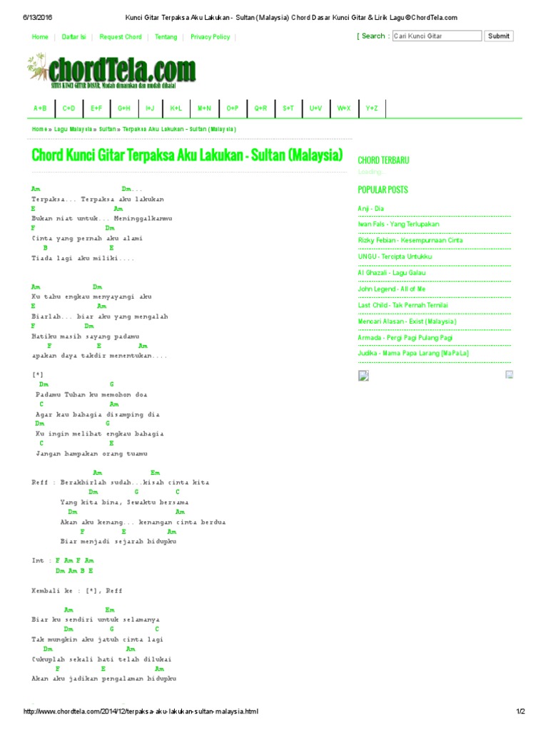 Kunci Gitar Biar Ku Sendiri Rasanya