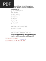 7.3 Second Order Partial Derivatives Compute The Four Second Order Partial Derivatives of 1