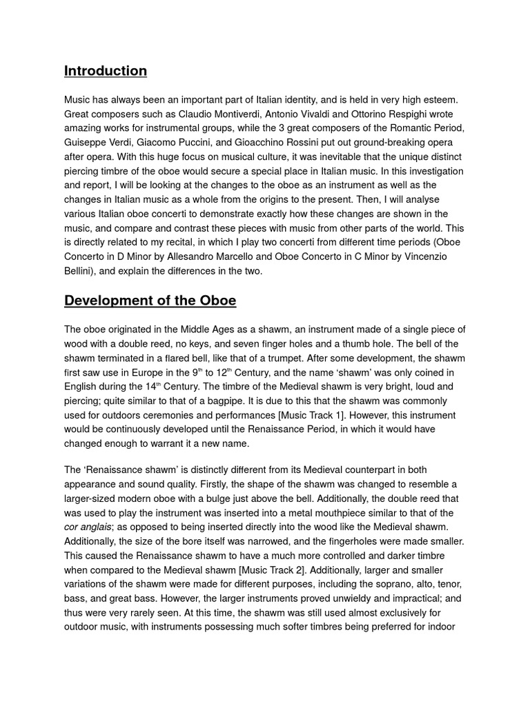 Cor Anglais As Opposed To Being Inserted Directly Into The Wood Like