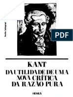 KANT Immanuel - Da Utilidade de Uma Nova Crítica Da Razao Pura