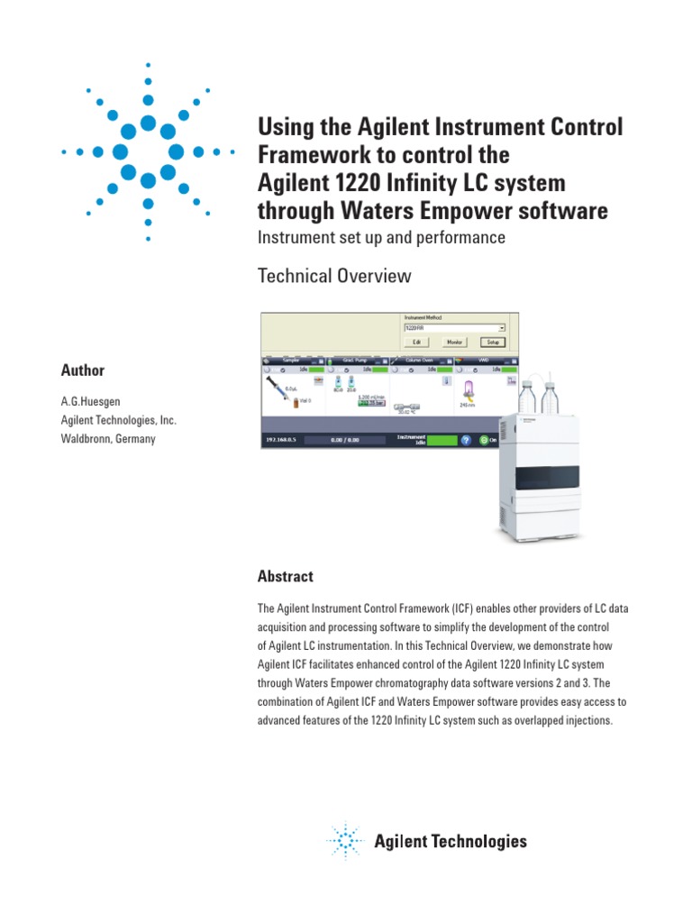 Agilent Ics Framework for control with waters Empower software