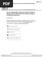 Anckar - On The Applicability of The Most Similar Systems Design and The Most Different Systems Design in Comparative Research