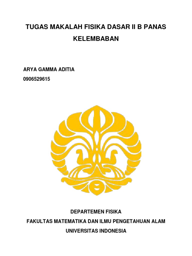 Makalah Fisika Dasar 2 Contoh Makalah