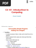 CS 101-Introductinon To Computing: Zawar Hussain