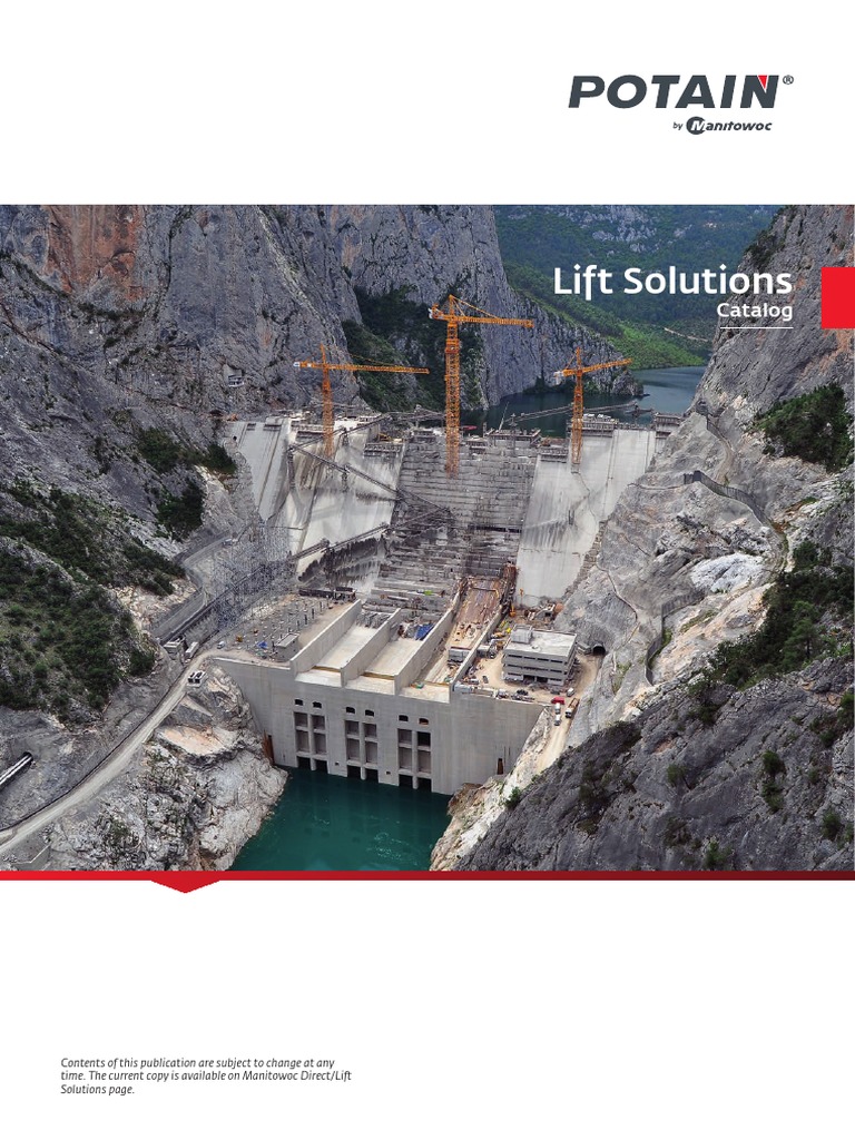 Potain Tower Crane Solutions Catalog | PDF | Crane (Machine) | Elevator