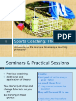 Sports Coaching: Theory & Practice: Introduction To The Course & Developing A Coaching Philosophy?