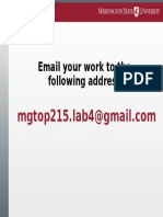 Email Your Work To The Following Address