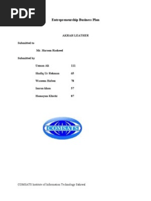 Akrah Leather Business Plan